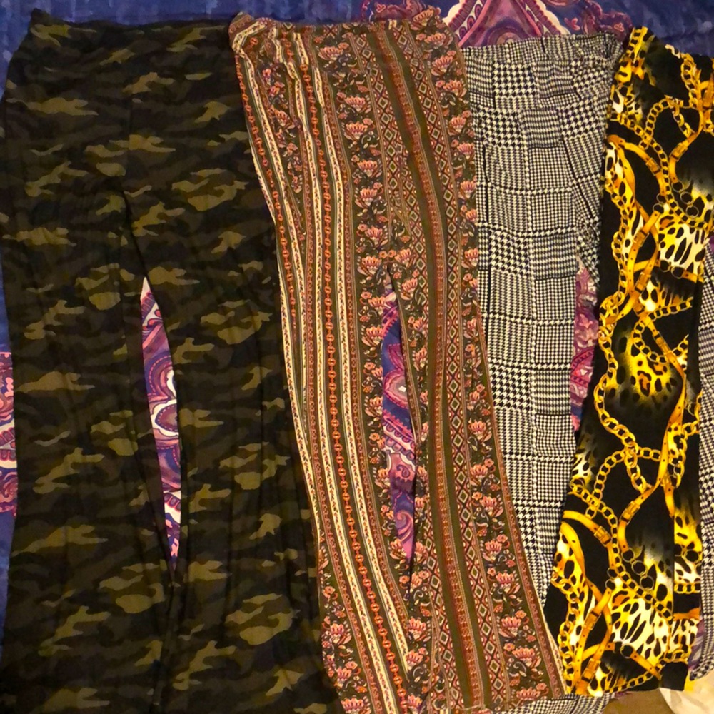 Stretchy Knit Flare Pants